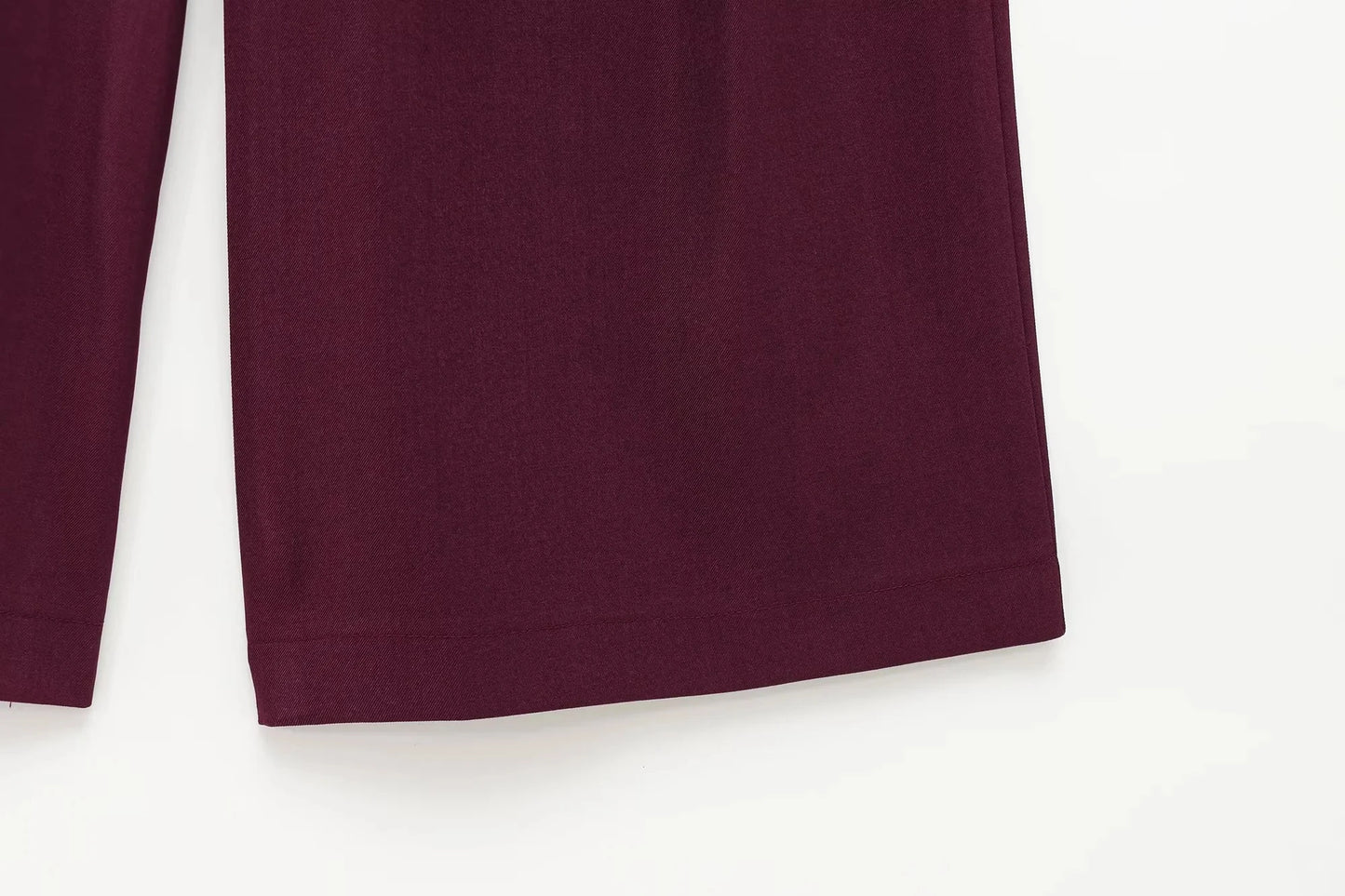 KONDALA Vintage Chic Office Lady Red Solid Women Suit Notched Single Button Pockets Blazer Straight Loose Pants Fashion 2025 Set