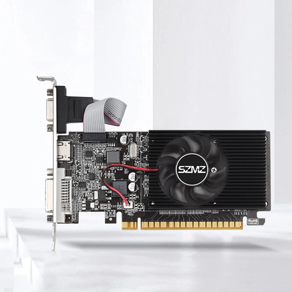 GT210 1G Video Card with DVI VGA HDMI-Compatibe Port Gaming Graphics Card 64Bit DDR3 Low Profile Graphics Card for PC Gaming.