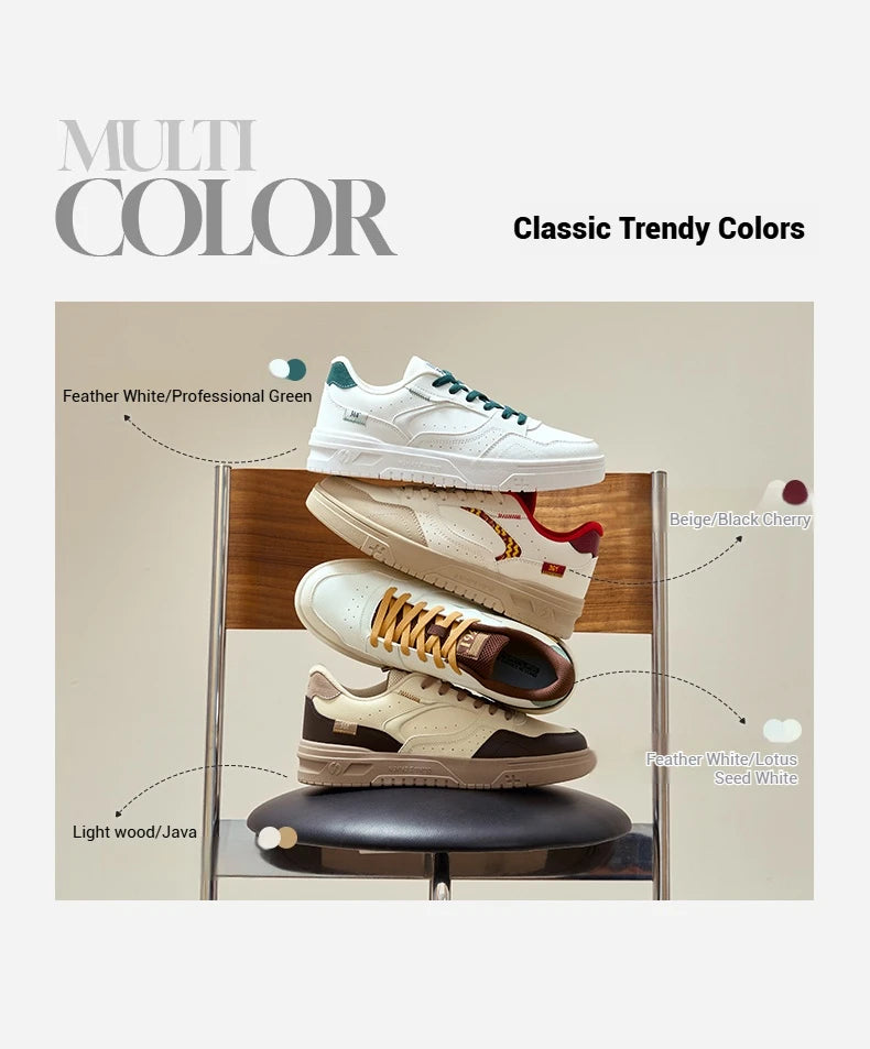 361 Degrees Men's Board Shoes Spring New Casual Versatile Thick Soled Leather Comfortable Trendy Durable Male Sneaker 672516615.