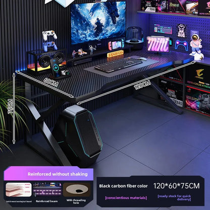 Schreibtisch, Bücherregal, integrierter Schreibtisch mit Lochbrett, Schlafzimmer, E-Sport-Tisch, Desktop-Computertisch