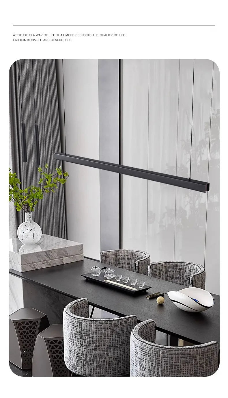 Esszimmerlampe Küchenleuchten Wort lange Restaurant Kronleuchter moderne minimalistische Bürolampen Nordic Bar Insel Kronleuchter.