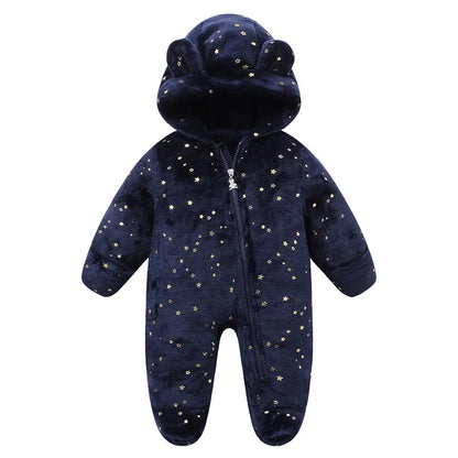 Neugeborenen Baby Kleidung Flanell Herbst Winter Baby Jungen Mädchen Strampler Cartoon Neugeborenen Body Weiche Warme Overall für Babys 0-12M