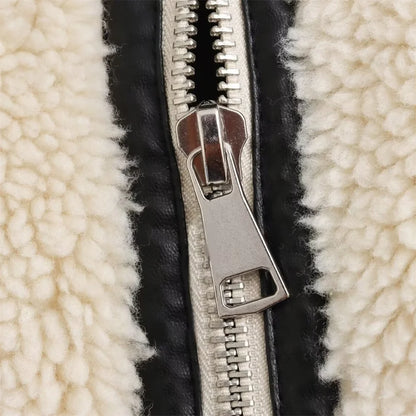 2024 rarf Herbst neue Frauen europäischen und amerikanischen Stil Kunst pelz Effekt Motorrad Jacke Mantel mit Pelz Integration