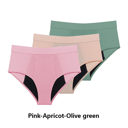 3PCS/Lot Menstrual Panties Woman Very Abundant Flow Menstruation Underwear High Waist Leak Proof Period Panties for Girls Set