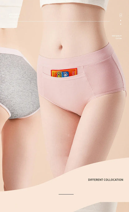 4 Pcs Women's Menstrual Period Panties High Waist Cotton Leak-Proof Underwear Absorbent Postpartum Post Surgery Period Underwear.
