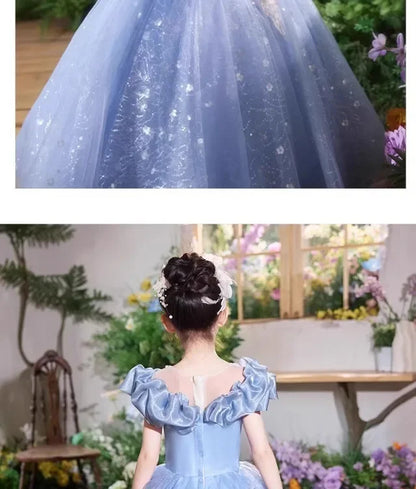 Elegangt Mädchen Abendkleid Luxus Prinzessin Kleid Geburtstag Party Pageant Outfit Kinder Klavier Rezitieren Leistung Formelle Kleidung