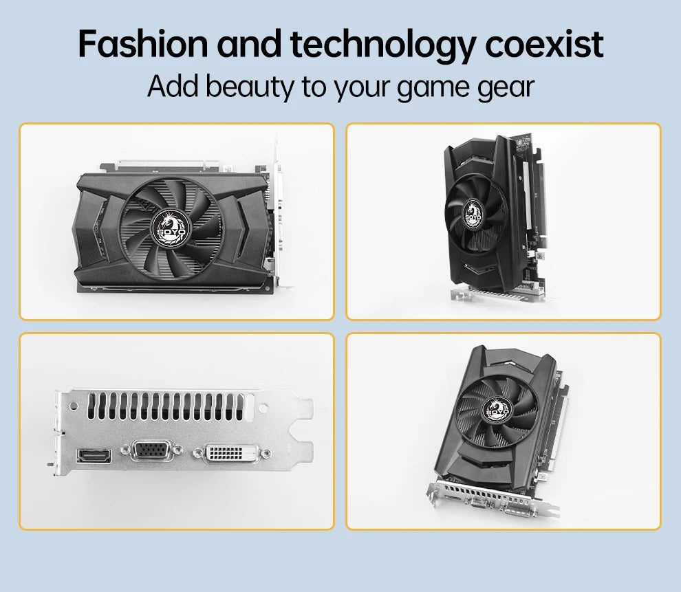 SOYO Graphics Cards R7 350 4G DDR5 128bit HDMI compatibility+DP+DVI For Desktop Gaming Computer Components GPU Video Card.