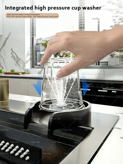 New Stainless Steel Kitchen Sink with Waterfall  Large Single Slot Various Multifunctional Sinks Dish and Vegetable Wash Basin