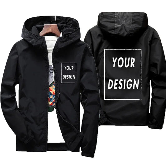 Custom Brand Logo Autumn Jacket Men Waterproof Warm Windbreaker Casual Clothing Big Size 7Xl Men Green Black Red Jacket Outdoor.
