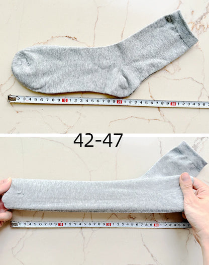 HSS 5/10 Pairs Men's Cotton Blend Socks Black Business Men Socks Soft Breathable Summer Winter for Male Socks Plus Size (6.5-14).