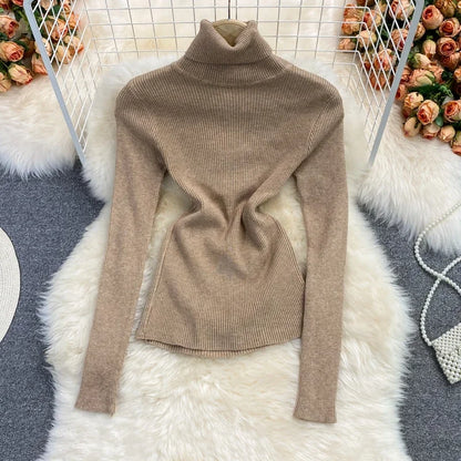 2026 neue Herbst Winter Rollkragen Langarm Gestrickte Pullover Einfarbig Multi Farbe Kaschmir Grundlegende Weiche Pullover