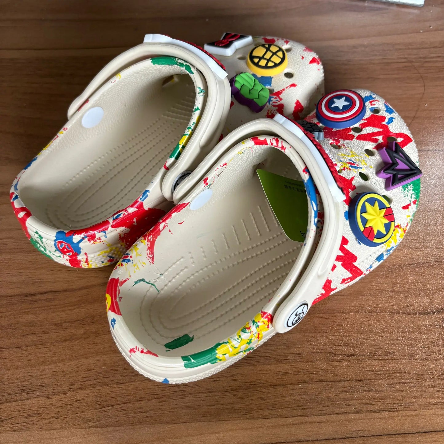 Children Slippers The Avengers Anime Disney Marvel Kawaii Hole Sandals Eva Beach Breathable Shoes Outdoor Non Slip Comfort Gifts.