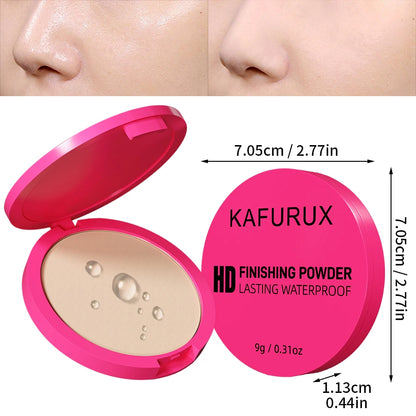 Natural Matte Pressed Powder Oil Control Brighten Whitening Face Base Foundation Compact Concealer Makeup Cosmetics.