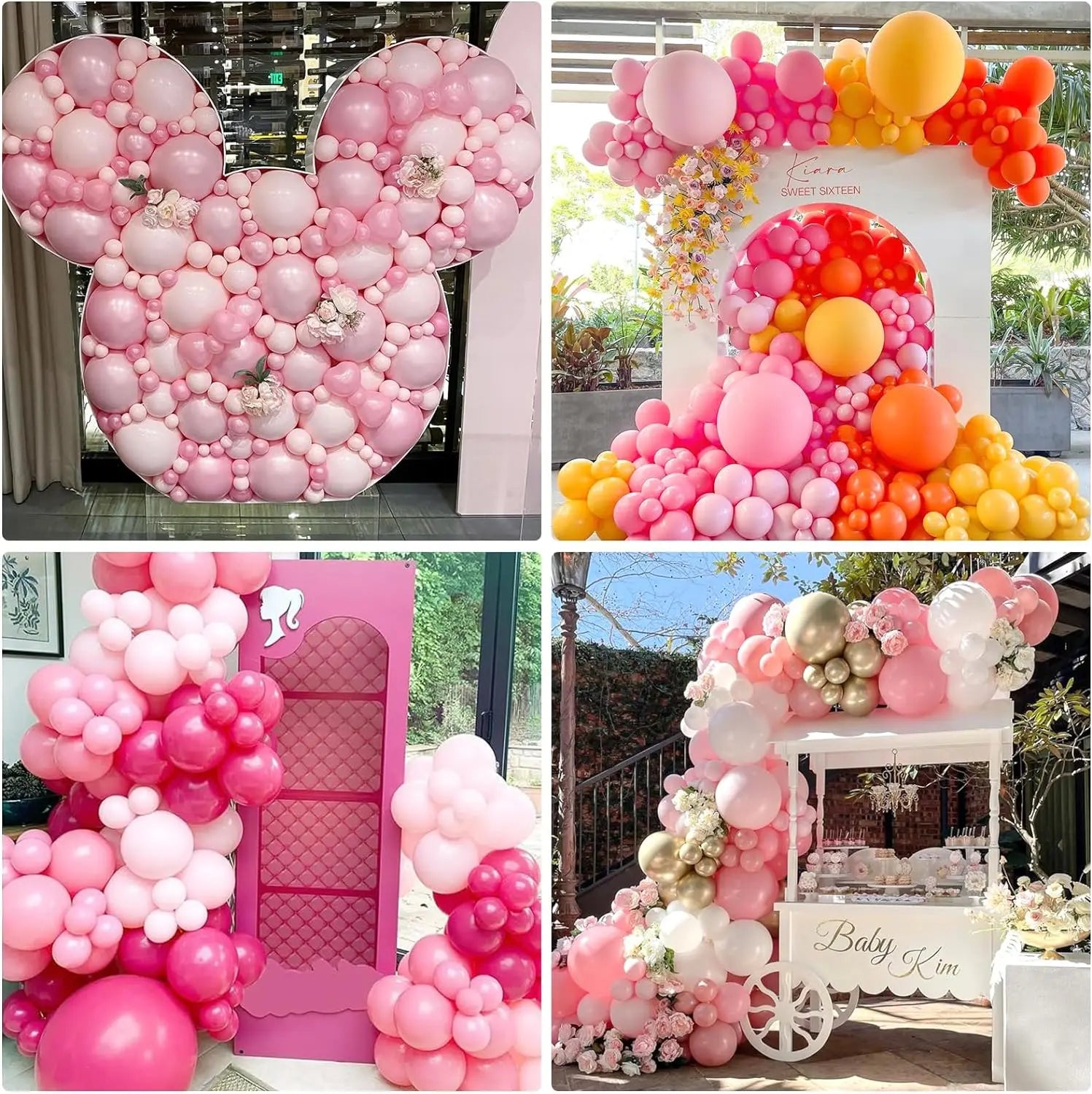 Pastell rosa Luftballons in verschiedenen Größen 18 12 10 5 Zoll für hellrosa Luftballons zum Geburtstag Valentinstag Hochzeits feier Dekoration.