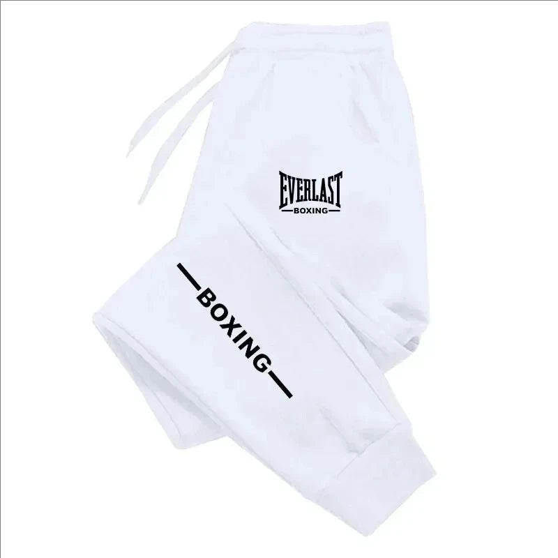2025 Autumn Winter EVERLAST Printed Running Pants Men Women Outdoor Sports Fitness Pants Jogging Fleece Casual Sports Pants.