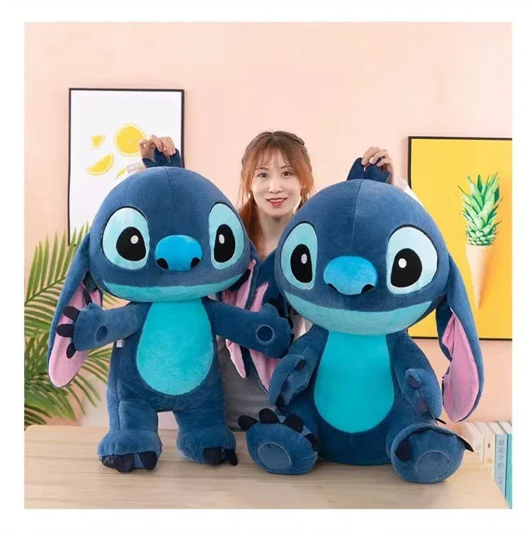 35-80CM Disney Lilo & Stitch Doll Cartoon Angel Plush Toy Cute Anime Soft Stuffed Kawaii Companion Children's Birthday Gift.