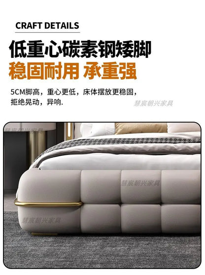 Kopfteil-Aufbewahrungsbetten, gepolstert, minimalistische Doppelbett-Schlafbetten, luxuriös, einzigartig, Muebles Para Dormitorio, Möbelzubehör