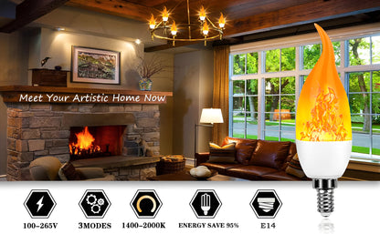 USB LED E27 Flamme Glühbirne Feuer E14 lampe Mais Birne Flackern LED Licht Dynamische Flamme Wirkung 3W 5W 7W 9W 110V-220v für Home Beleuchtung.
