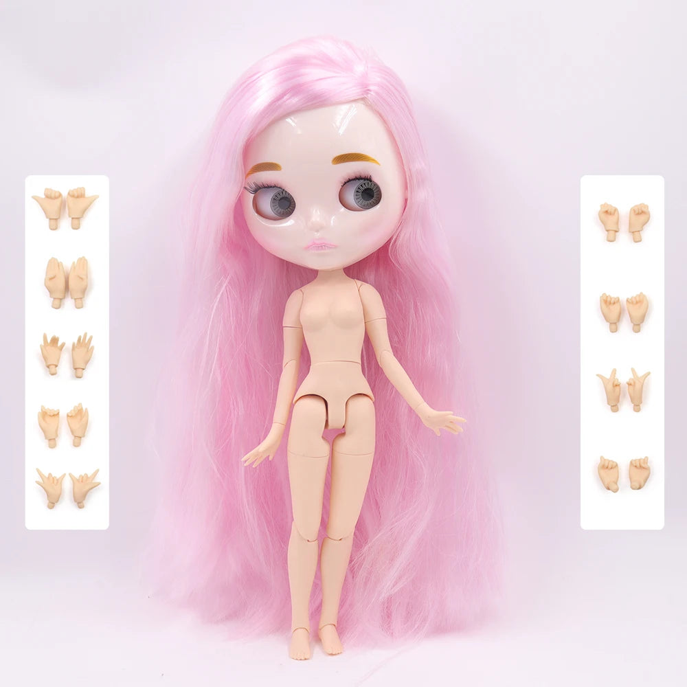 ICY DBS Blyth Doll 1/6 Joint Body 30CM BJD toys Natural shiny face with extra hands AB DIY Fashion Dolls girl gift