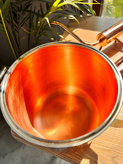 HOOLOO 8L Copper Distiller Essential Oil Hydrosol Still Home Distiller Direct Fire Hea Equipment DIY from Herbs Plants & Flowers.