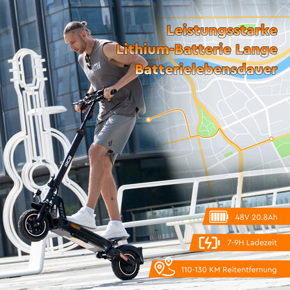 RCB Electric Scooter D5/D5 PRO ABE (premium version), NFC/Indicator/APP, 500W Motor Peak 1600, 10" Commuting E Scooter for Adult.