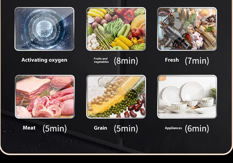 Stainless Steel Smart Water Catalyst Sinks large Double slot Purification Sterilized Fruit Dishwashing Kitchen Sink