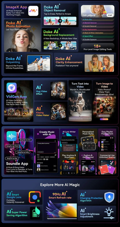 Blackview MEGA 8 [No EU Charger] Tablet 13 inch 90Hz 2K FHD+ Display 36GB(12+24) 512GB 11000mAh 50MP+13MP Android 15 Dual SIM 4G.