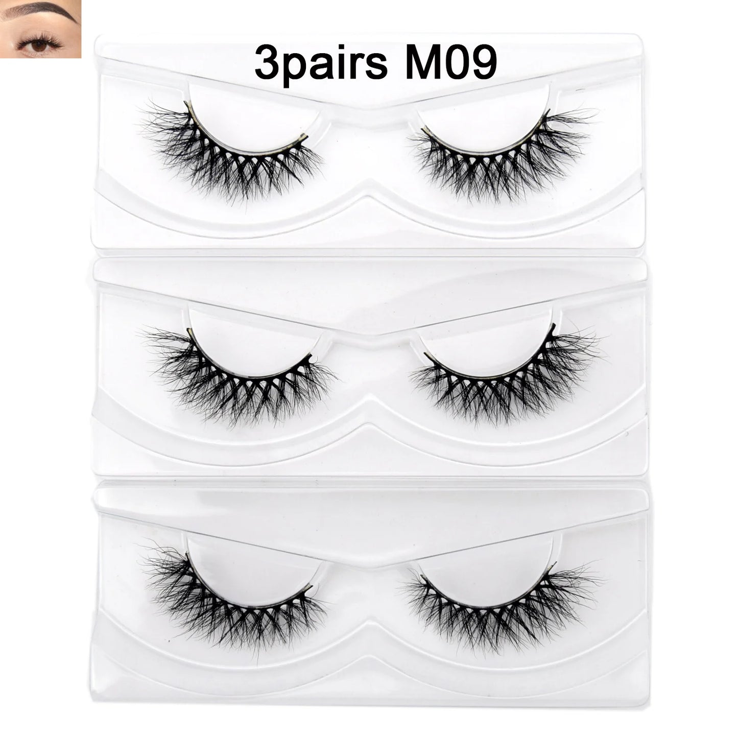 Visofree Eyelashes 3D Mink Eyelashes Long Lasting Mink Lashes Natural Dramatic Volume Eyelashes Extension False Eyelashes D08