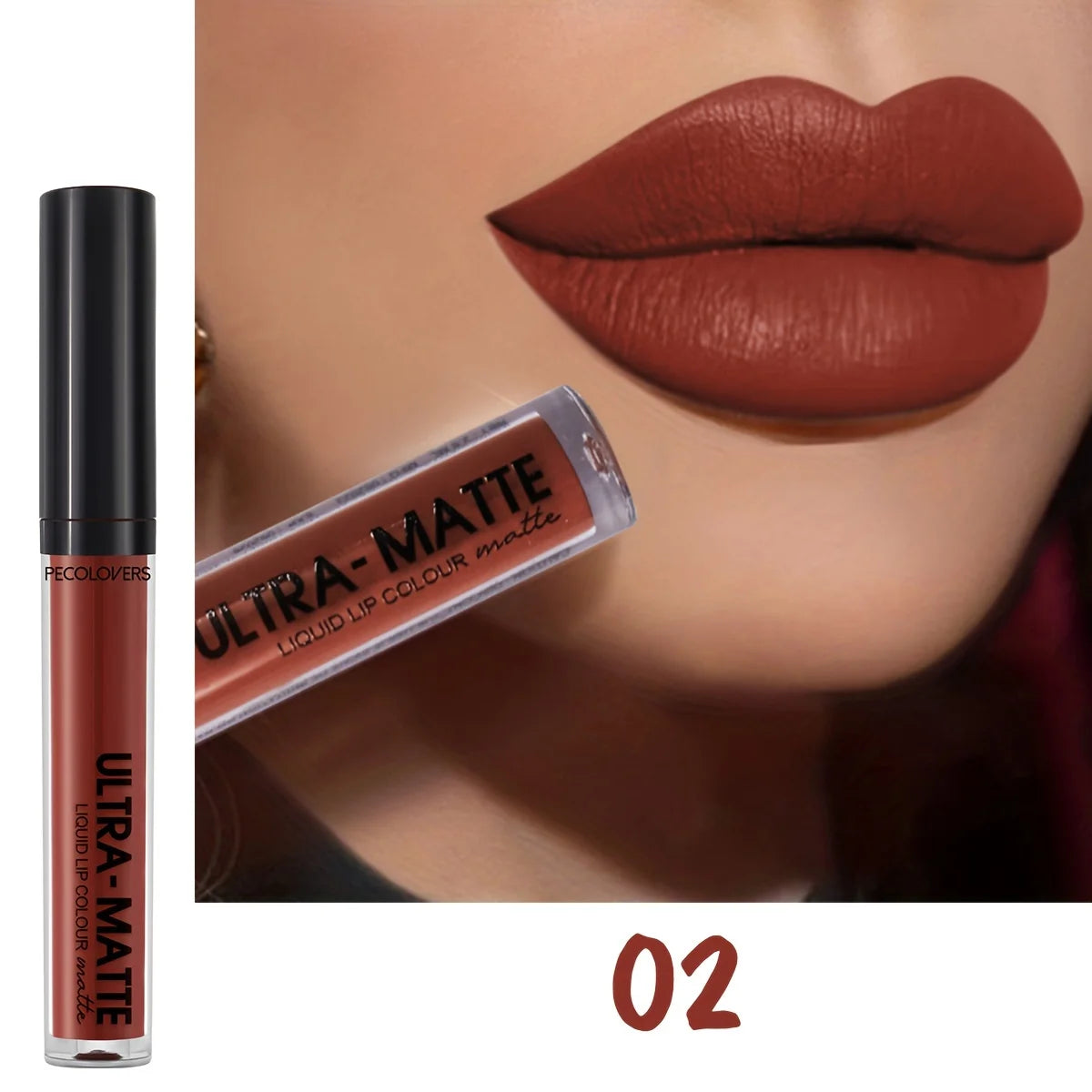 1PC Long-Lasting Matte Lip Gloss Velvet High Pigmented Matte Lip Glaze Liquid Lipstick Daily Party Eye Makeup (12 Colors).