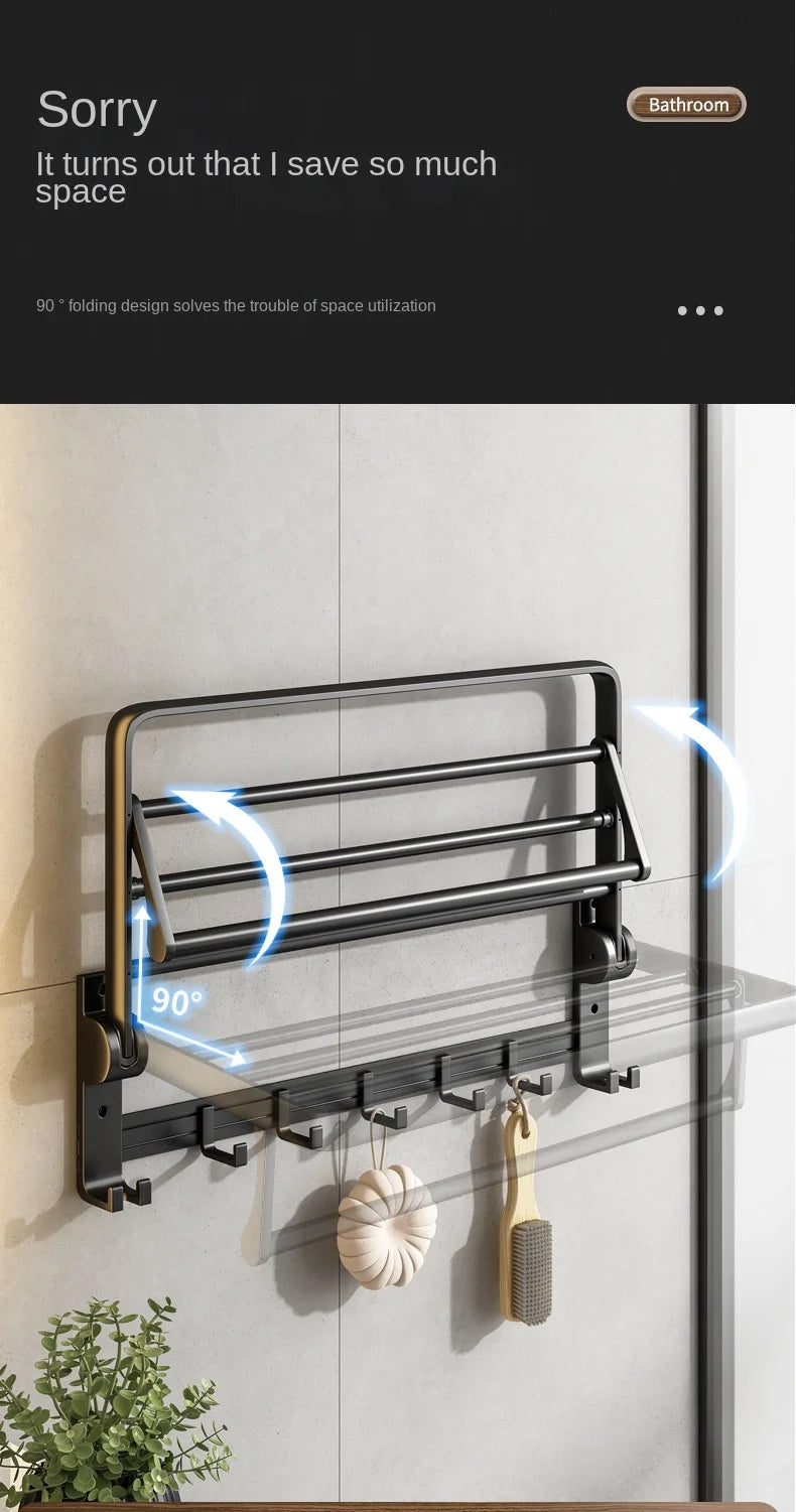 Metalle Badezimmer Handtuchhalter Stanzfreier Rack Toilettenanhänger Raum Aluminium Badezimmer Handtuchhalter, Handtuchhalter, Handtuchhalter Badezimmer