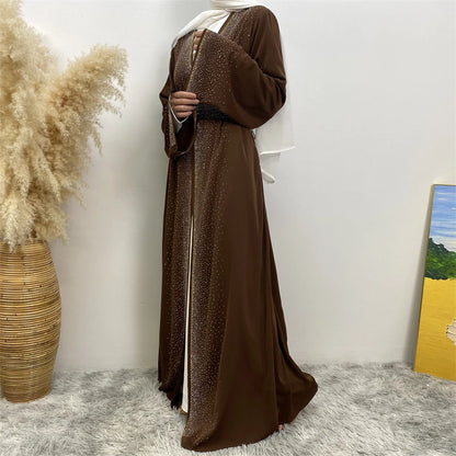 Ramadan Eid Dubai Open Black Muslim Kimono Abaya Damen Turkey Islam Abayas For Women Dress Kebaya Robe Femme Musulmane Kaftan