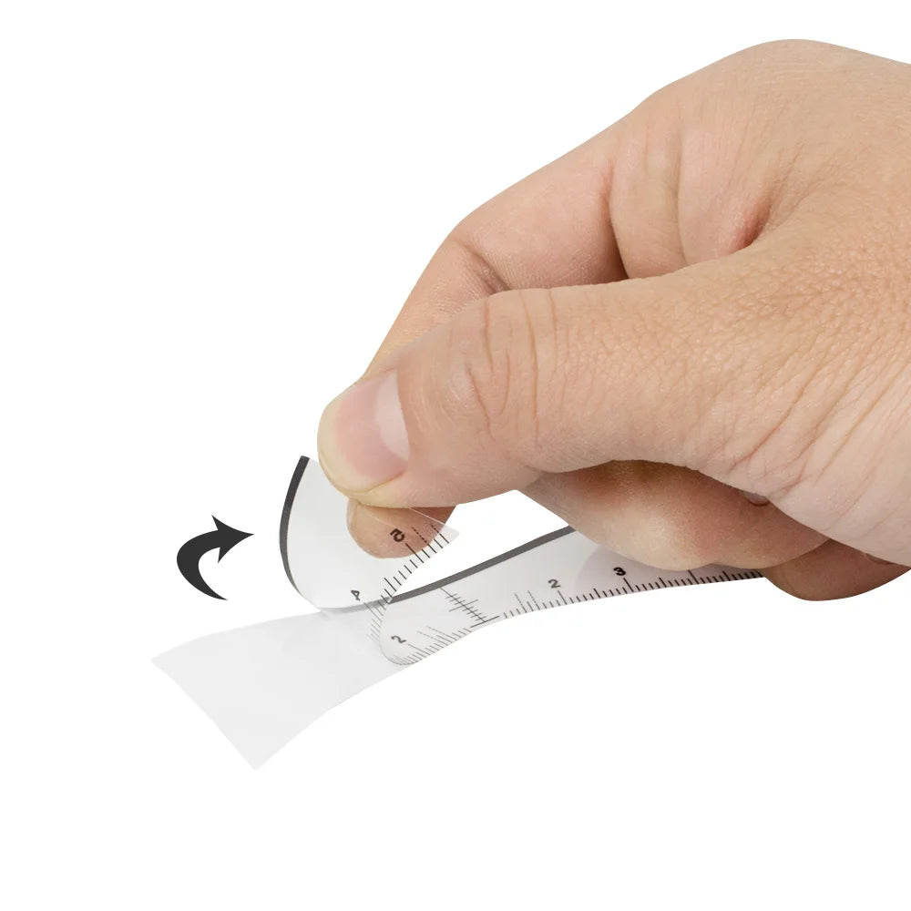 25pcs Disposable Eyebrow Ruler Self-adhesive Sticker Microblading Tattoo Position Mapping Stencils Profession Makeup Tool.