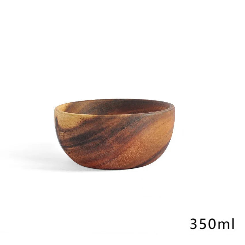 Leeseph Salad Bowls, Wooden Salad Bowls, Large Acacia Wood Serving Bowl for Fruits, Salad, Eco-friendly.