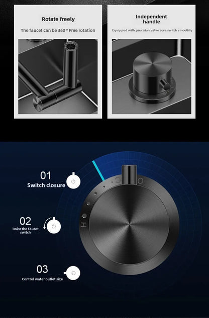 304 Stainless Steel Bar Sink Small Kitchen Sink Hidden Cup Washer Single Slot With Lid Balcony Garden ﻿