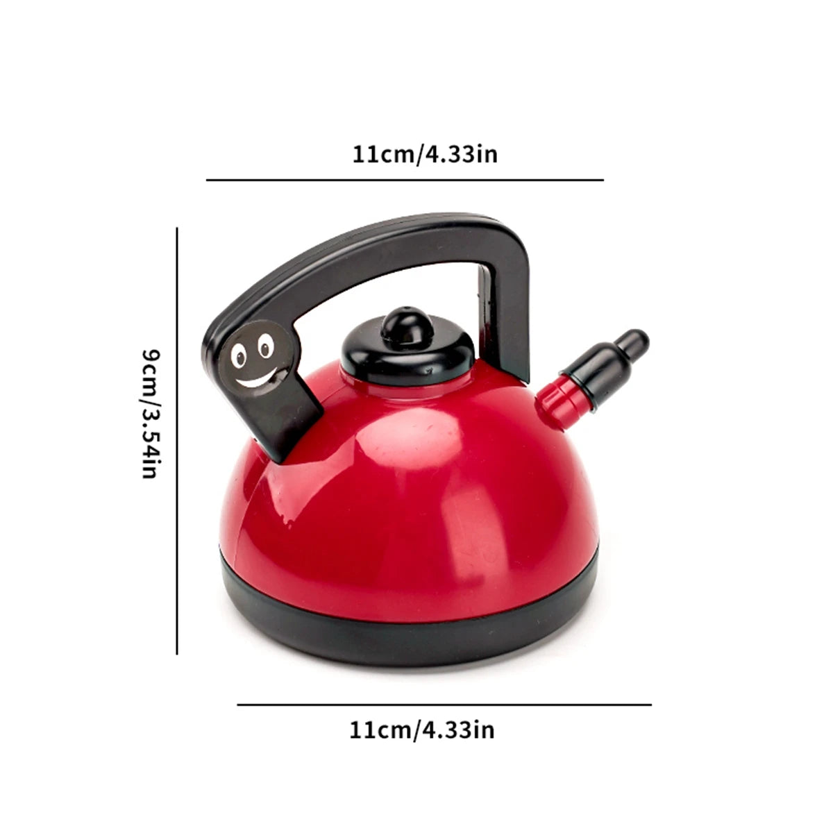 Children's simulation high-detail red cooking kitchen utensils, home school use chef pretend play set suitable for 3 4 5 6 years.