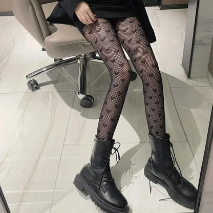 Women Sexy Patterned Fishnet Geometric patterns Pantyhose Slim Legs Long Mesh Tights Ladies Transparent Retro Fish Net Leggings.