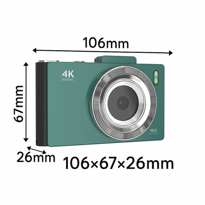 Retro Digital Camera with 48MP Dual Lens, 2.8 "IPS screen, 16X Zoom, Autofocus, OTG & SD Card Support, 64GB.