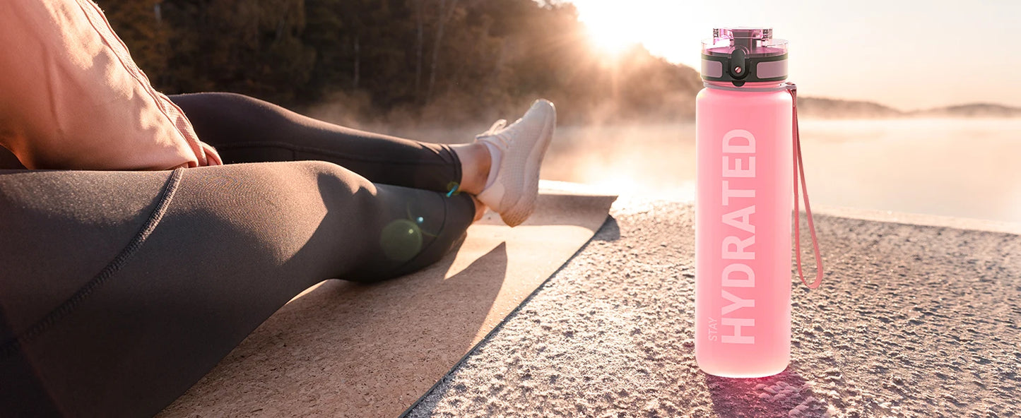 32oz Water Bottle Motivational Sport Water Bottle Leakproof Drinking Bottles Outdoor Sports Travel Kettle Drinking Water Bottle.