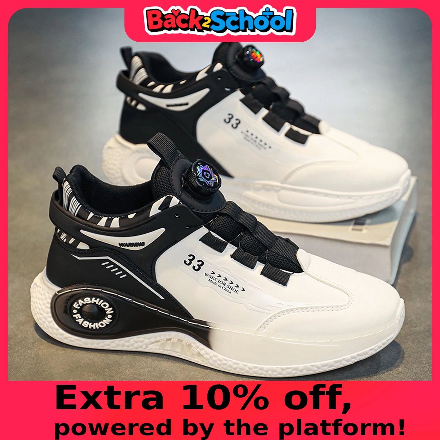 Mens Sneakers with Rotating Buckle Comfy Non Slip Lace up Durable Shoes for Mens Outdoor Activities.