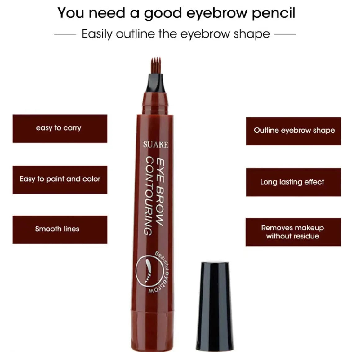 Eyebrow pencil Waterproof Permanent Long Lasting High quality professional makeup for women Cheap Cosmetics Enhancer.