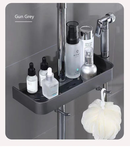 Haushalt Lift Ständer Dusche Rack Dusche Gel Lagerung Rack Badezimmer Perforation-Freies Dusche Stange Tablett