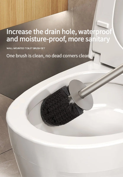 Kein Stanzen Badezimmer-Toilettenregal/Badezimmer-Wandbehang-Toilettenregal/Toilettenbürstenaufbewahrung