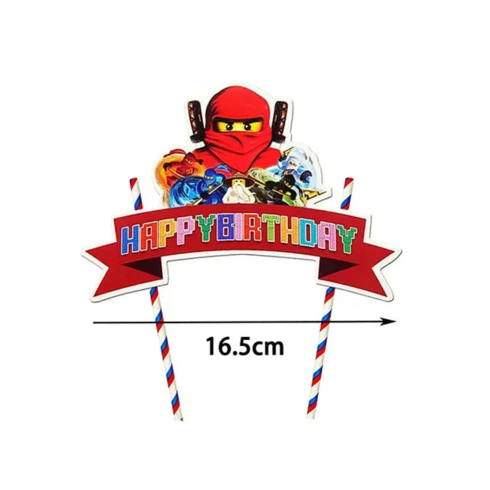 Neue Ninja Geburtstag Dekoration Supplie Ballon Geschirr Cartoon Banner Hintergrund Kuchen Dekoration Party Supplie Baby Dusche geschenk