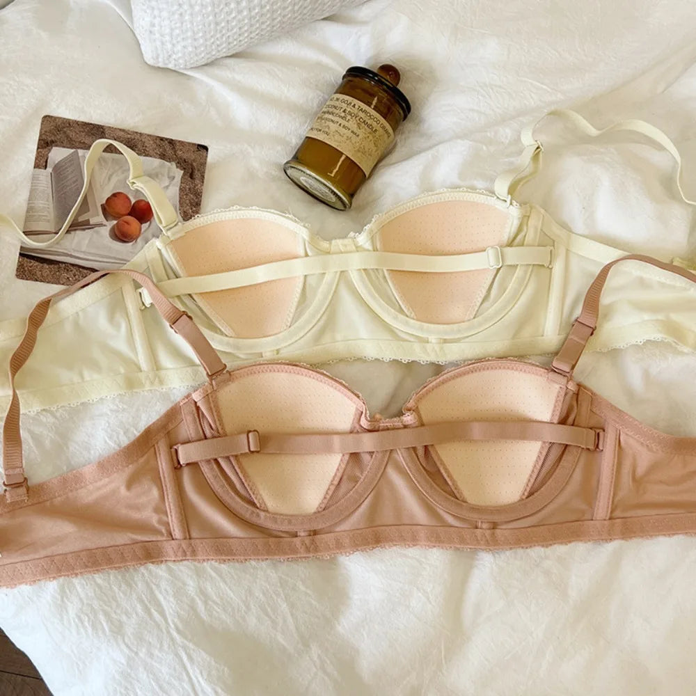 New Soft Soft Underwire Underwear Anti-sagging Simple Steel Rimmed Bra Glamour Anti-droop Bras Women.