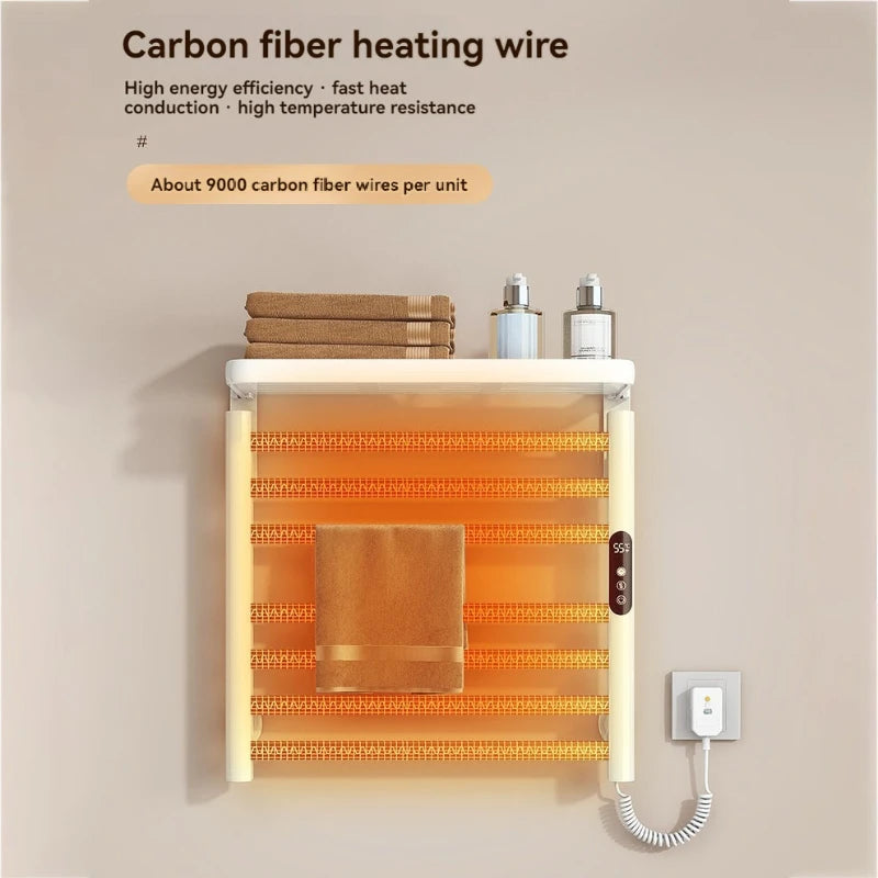 Bad Smart Touch Heizung Intelligente Elektrische Beheizte Handtuch Rack Edelstahl Temperatur Digital Display Handtuch Trockner