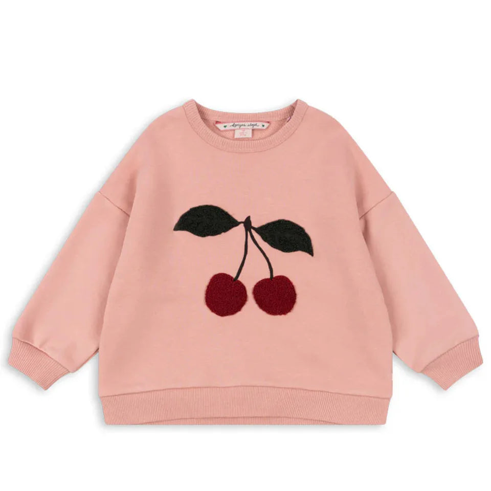 Konges Slojd AW Baby Girls Sweatshirts + Pants 2 Pcs Sets Lambswool Cherry Jackets Kids Clothes Girls Print Dresses Coats 1-9Yrs