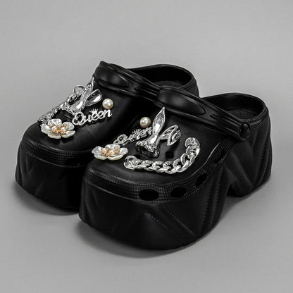 Women's Slippers 9CM High Platform Garden Fashion Clogs Shoes Women's Slippers Thick Bottom EVA Sandals Summer Girls Slippers