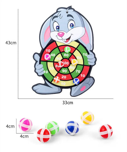 Child Montessori Toys for Kids 2 to 4 Years Old Cartoon Animal Dart Board Sticky Ball Family Interactive Educational Toys Baby.