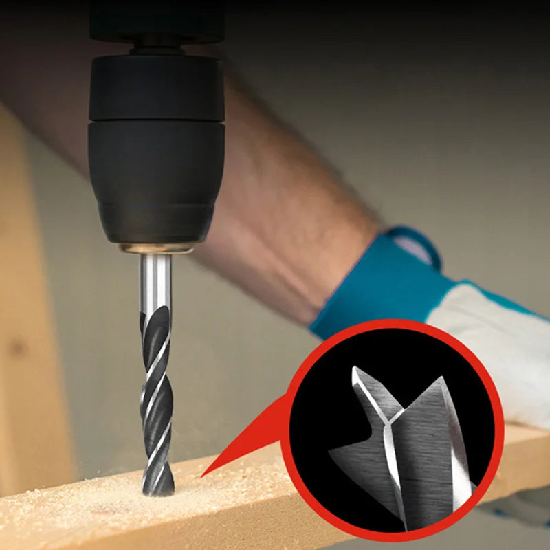 3/5/7Stk. 3/4/5/6/7/8/10mm 1/4 Sechs kant griff Dreispitzer Holz bearbeitungs bohrer Set Holz bearbeitungs lochreib werkzeug