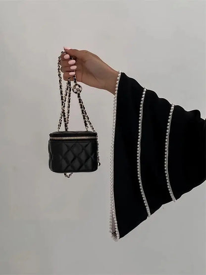 Eid Black Open Kimono Abaya Dubai Luxury 2024 Palestine Muslim African Dresses For Women Kaftan Dress Islam Robe Femme Musulmane.